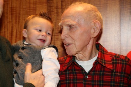 Newest Grandson Liam with Grandpa Bill