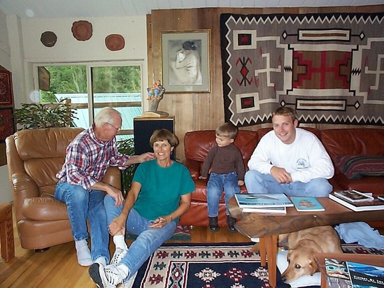 Bill, Marj, Seth and Will (Holly hiding under the table) 1999