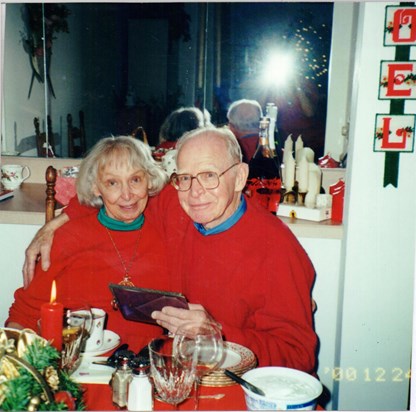 Bill and his sister, Xmas 2000