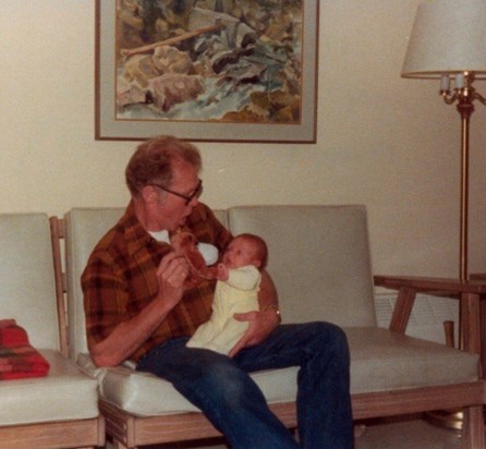 Dad and Will (newborn) Mt. Rainier 1977