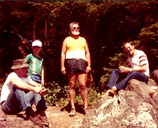 Climbing Mt. Erie Bill, Fred & Jim circa 1983