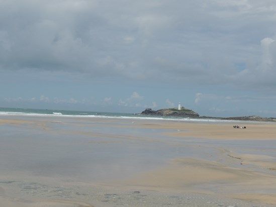 You also rest here on Godrevy Beach in sight of the Lighthouse xx