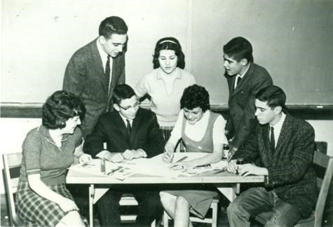 Bexley High School Torch 1961 - Karen Mercer 2d from right, 1st row