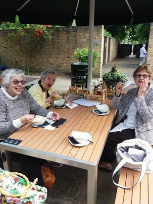 Gill and her lifelong Lloyds Bank friends - Babs and Anne