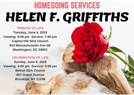 Helen Homegoing Service Announcement Graphic