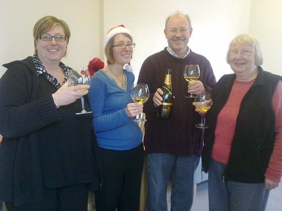 'Just a little glass' Christmas at the office!
