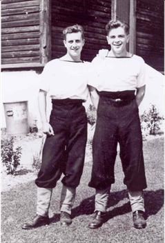 Dad (on left)Navy Days