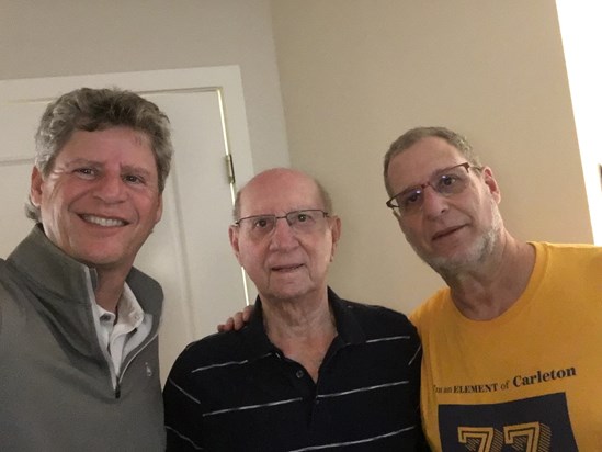 Mickey and his two sons, Tony and Ben, in October 2018