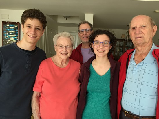 Grandson Noah, Sheree, son Ben, Granddaughter Risa, and Mickey in November 2016