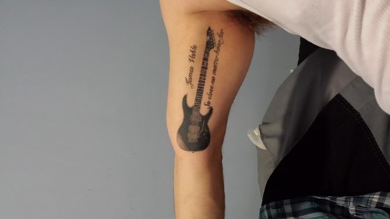 zach's tattoo - very personal to me - James' favorate guitar - extremely detailed in person