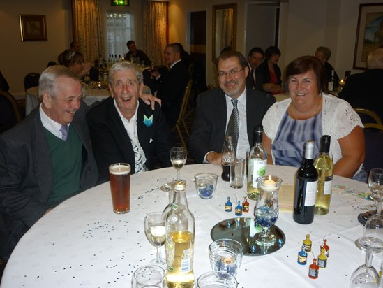 Russell, Jane & Bill with Colin @ Tim 's wedding - 2012