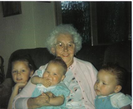 Me, Holly, Gram and Stef at Gram's