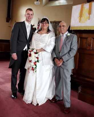 I was so proud of my grandad standing next to me in this pic on my wedding day