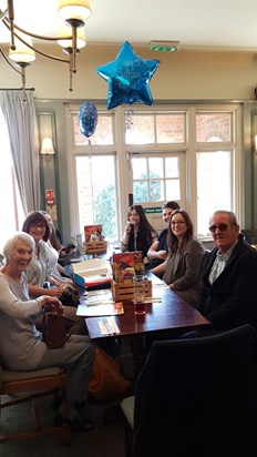 Family meal on his 80th Birthday