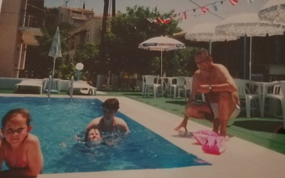 Holiday-Grandad taught us how to swim