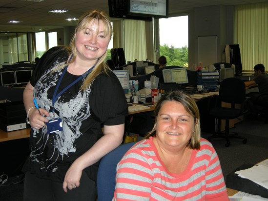 Always a lovely smile from Tina, here with Danni on my last day at BT Fleet, thinking of you all, Steph Rudge
