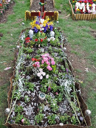 Mum's grave all spruced up ??????