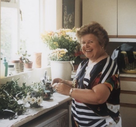 Preparing flowers in 1993