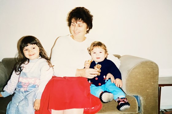 Mum with her two Grandchildren 