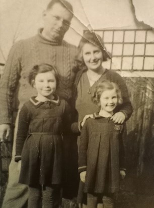 Jean and Sheila with their Mum and Dad