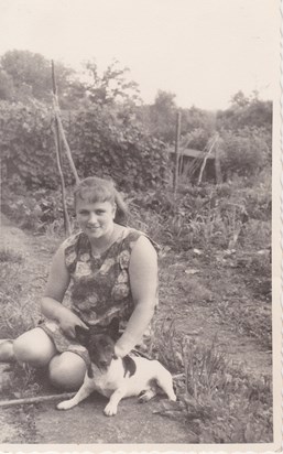 Pauline with her beloved Spud