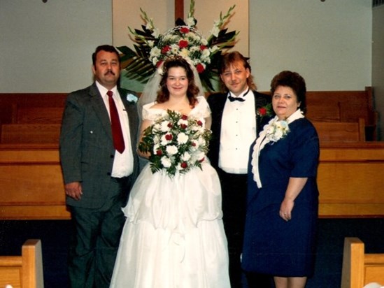 Dad, Belinda, Danny & Mom At Dan & Belinda's Wedding
