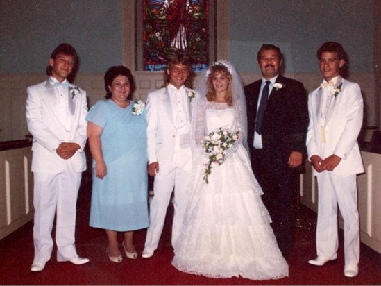 Danny, Mom, Jerry, Karen, Dad & Brian At Jerry's Wedding