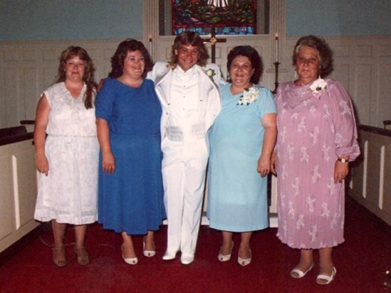 Gloria, Ruth, Jerry, Mom & Gram Marcella At Jerry's Wedding