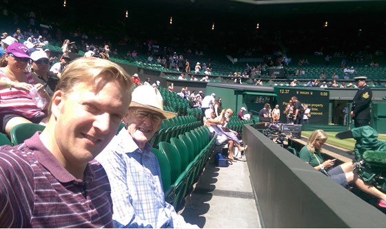 July 4th 2015. Front row of Centre Court, Wimbledon