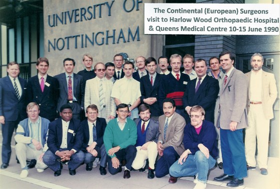 Simon Frostick with the European Surgeons 1990
