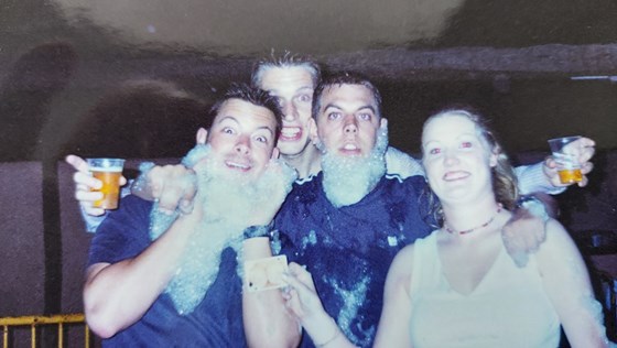 Gran Canarian foam party beards. Naturally