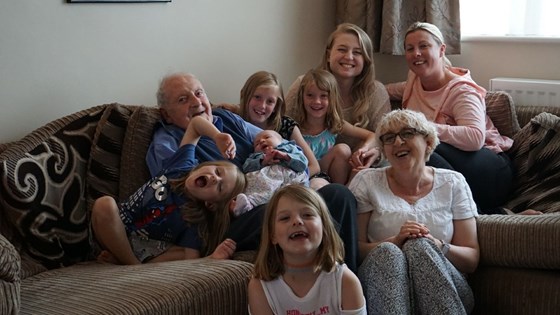 Bill with his daughter, grand daughters, and great granddaughters!