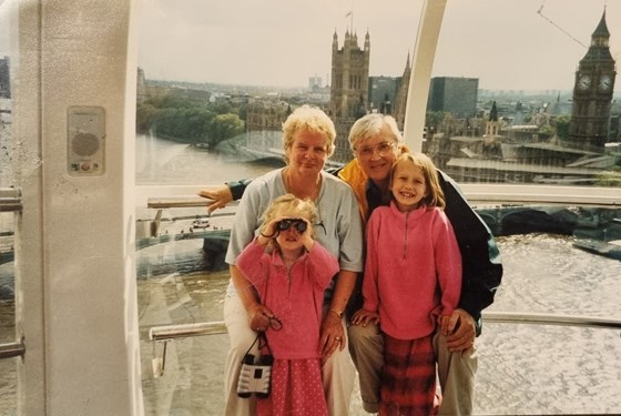 Bernard, Patricia, Aishling and Zana at the London Eye