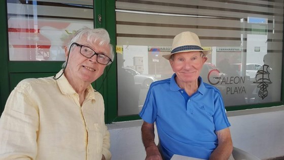 Bernard and Peter in Lanzarote