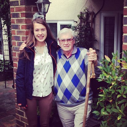 Grandpa Bernard and his eldest granddaughter, Aishling