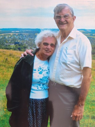 June and John, on their beloved Ridgeway walks.