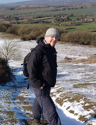 Phil on Beacon Hill, Harting Down 13 January 2017