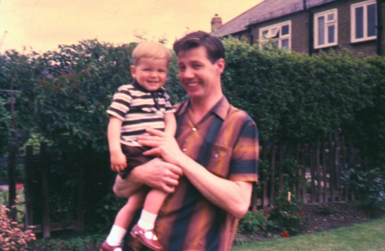 Fred holding Guy in June 1967