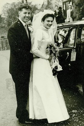 Fred & Val's Wedding Day on the 22nd March 1958