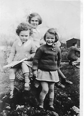 With cousins Maureen and Pam. 1938?
