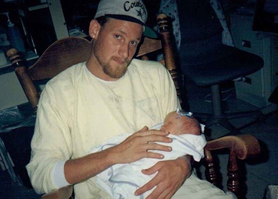 daddy's first time holding me 4 days old