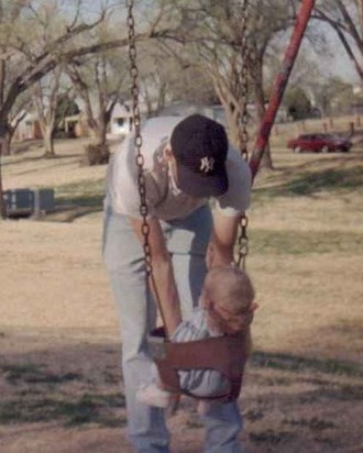 daddy n I at the park playing May 1997