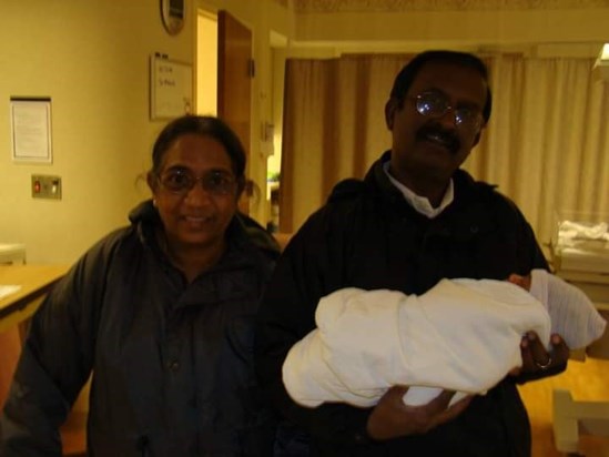 With first Grandchild