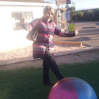 Mum and a ball