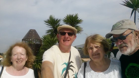 Margery, John, Pat and Rich in Lanzarote
