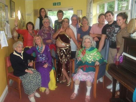 Family at Mum's 93rd Birthday + Belly dancers