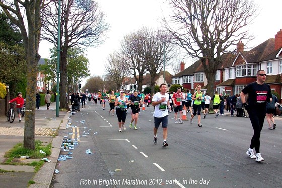 Rob in Brighton Marathon April 2012