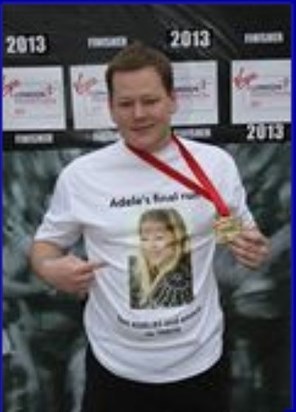 Adam, 2013 London Marathon in Memory of Adele