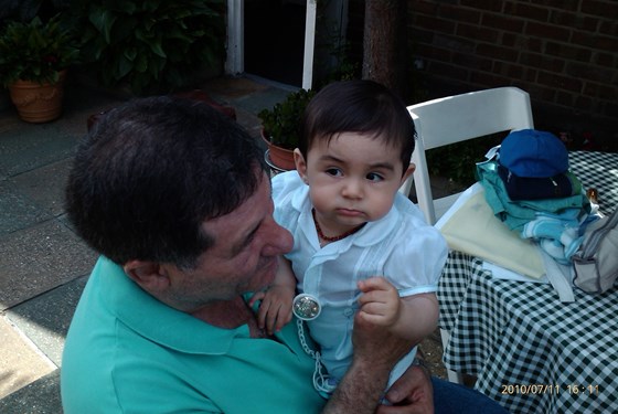 Dad with grandson in Tottenham - London 2010