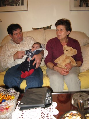 Dad with grandson and mum in Tottenham - London in 2009 